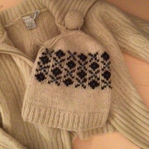 J. Crew wool cap with detachable. Almost vintage.